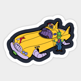 Ollie Oilslick Space Cabbie Sticker